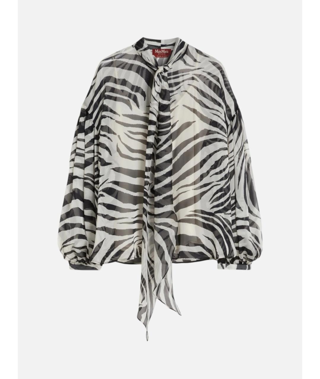 MAX MARA STUDIO Мульти шелковая блузы, фото 5