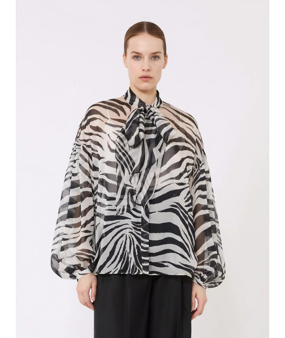 MAX MARA STUDIO Мульти шелковая блузы, фото 3