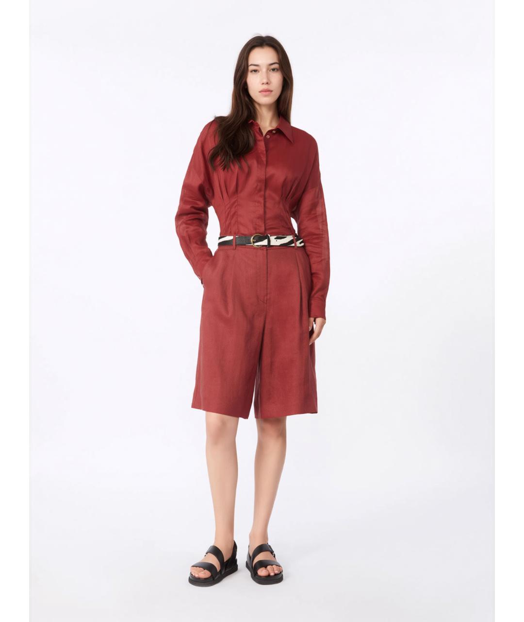 MAX MARA STUDIO Бордовая рубашка, фото 2