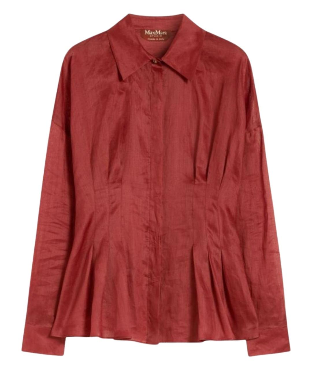 MAX MARA STUDIO Бордовая рубашка, фото 1