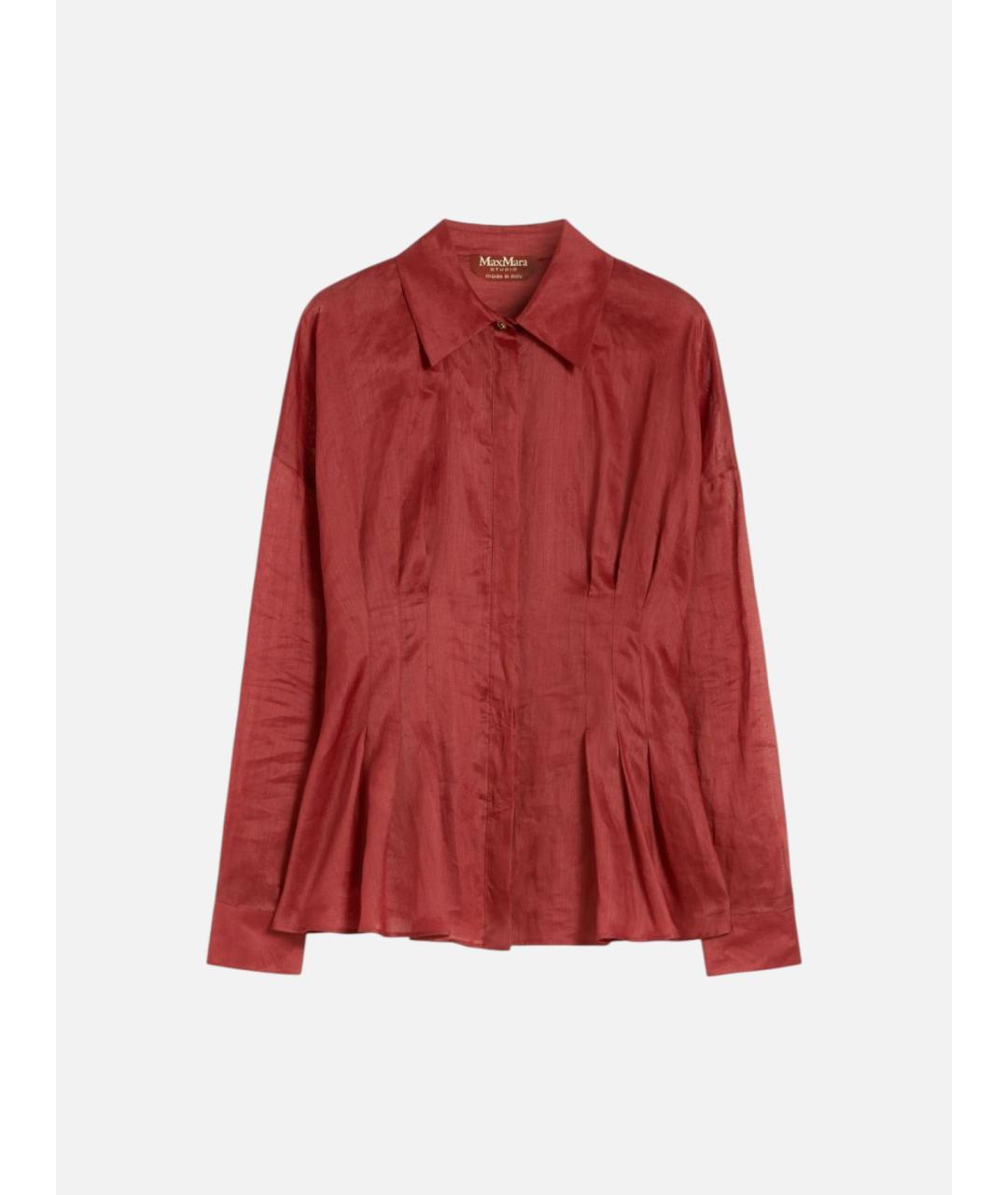 MAX MARA STUDIO Бордовая рубашка, фото 6