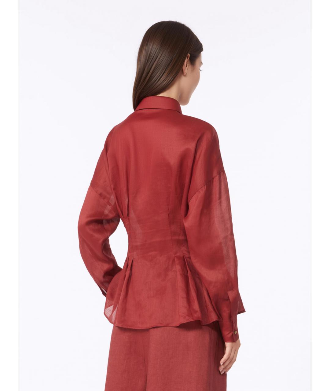 MAX MARA STUDIO Бордовая рубашка, фото 4