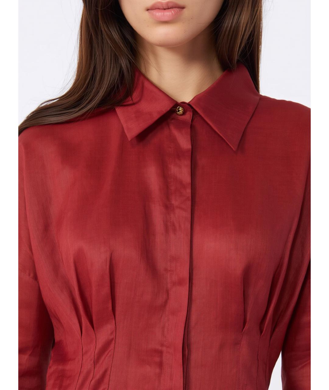 MAX MARA STUDIO Бордовая рубашка, фото 5