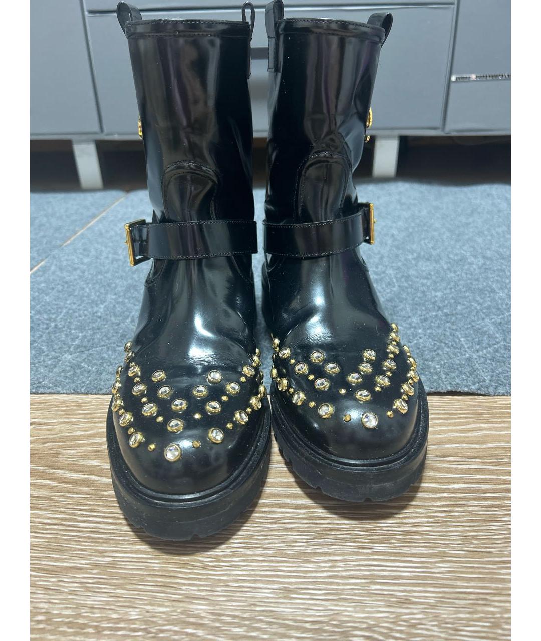 BLUMARINE Черные кожаные ботинки, фото 2