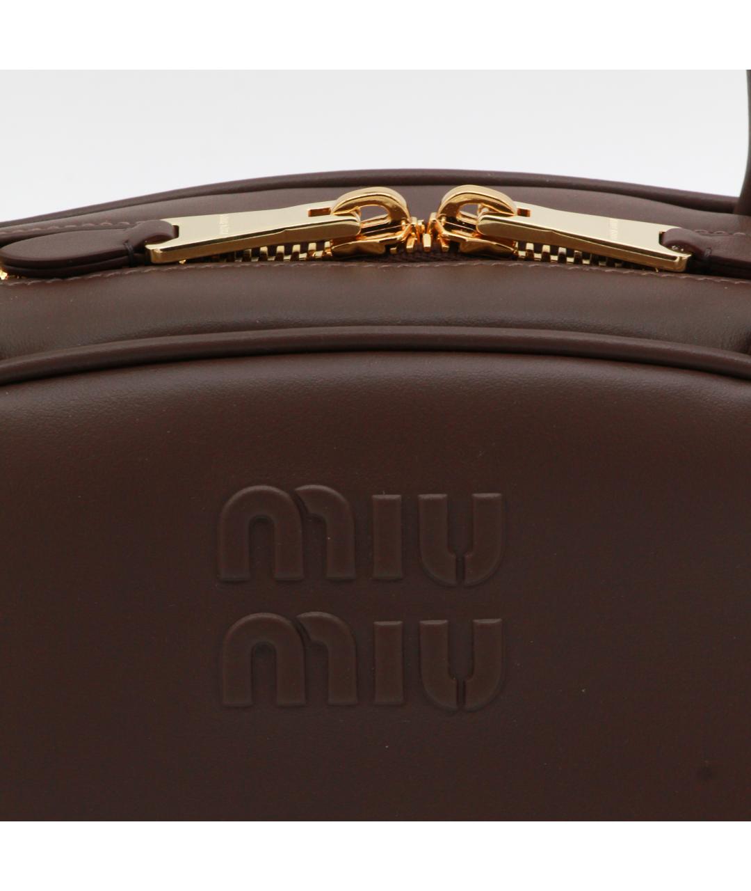 MIU MIU Коричневая кожаная сумка тоут, фото 4