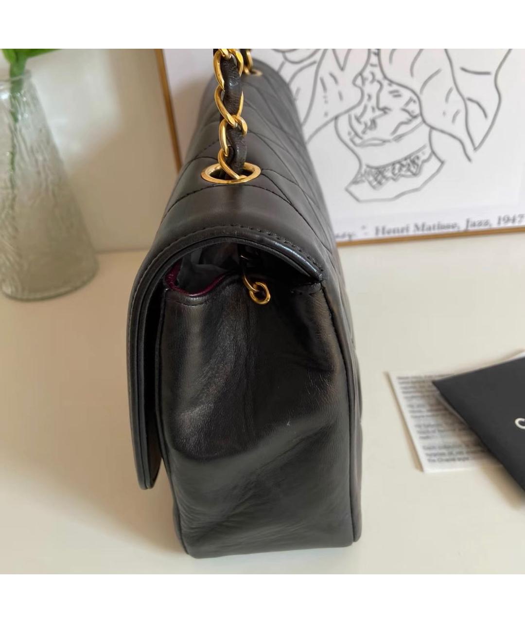 CHANEL Черная кожаная сумка тоут, фото 5
