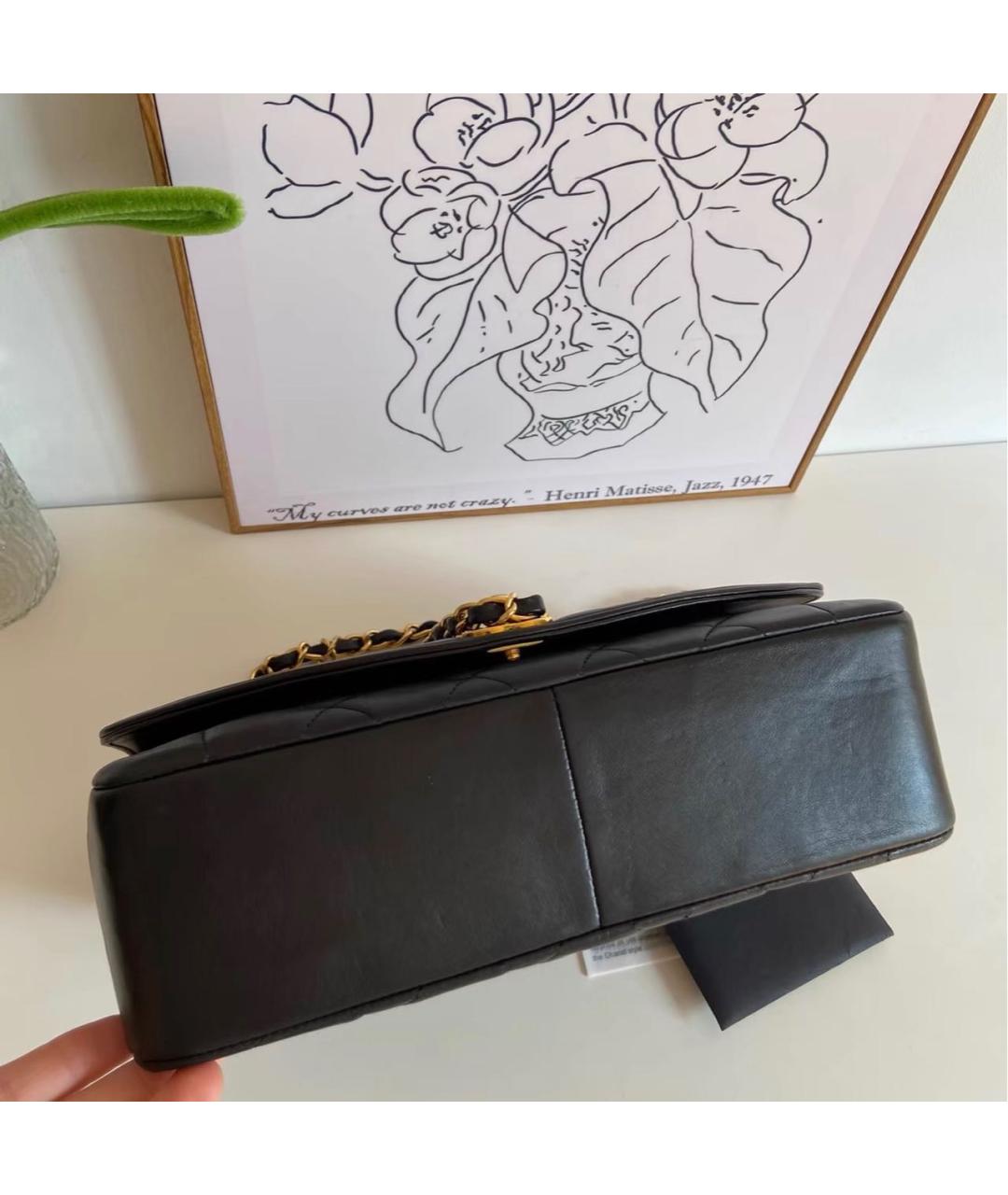 CHANEL Черная кожаная сумка тоут, фото 7