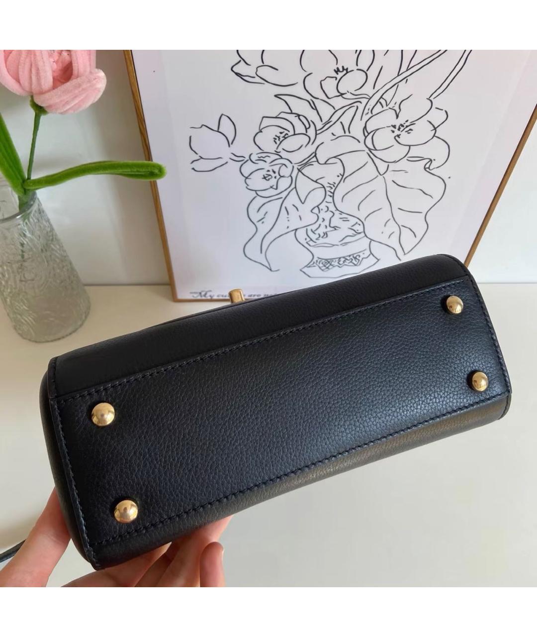 CHANEL Черная кожаная сумка через плечо, фото 7