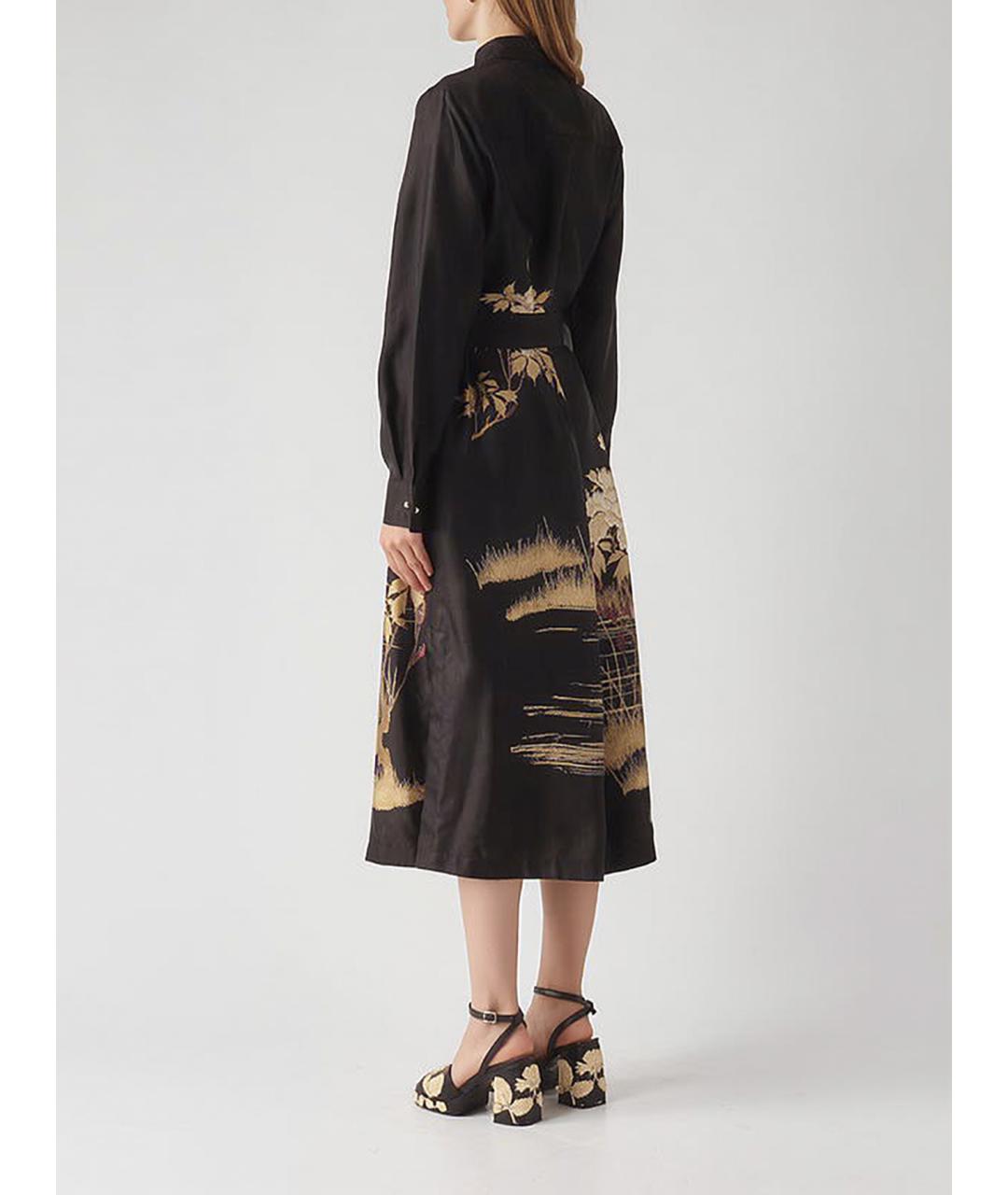 MAX MARA STUDIO Мульти шелковое повседневное платье, фото 4