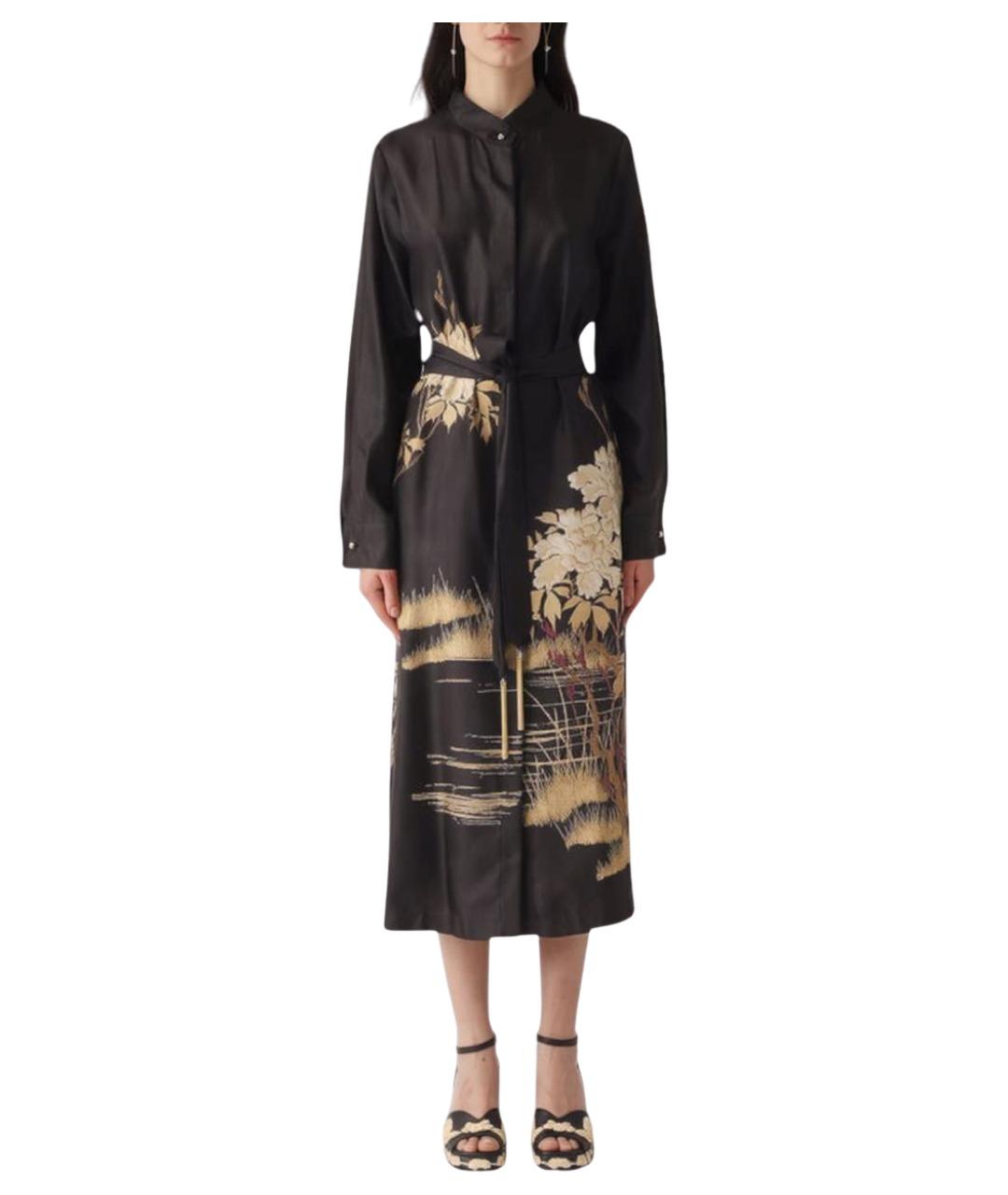 MAX MARA STUDIO Мульти шелковое повседневное платье, фото 1