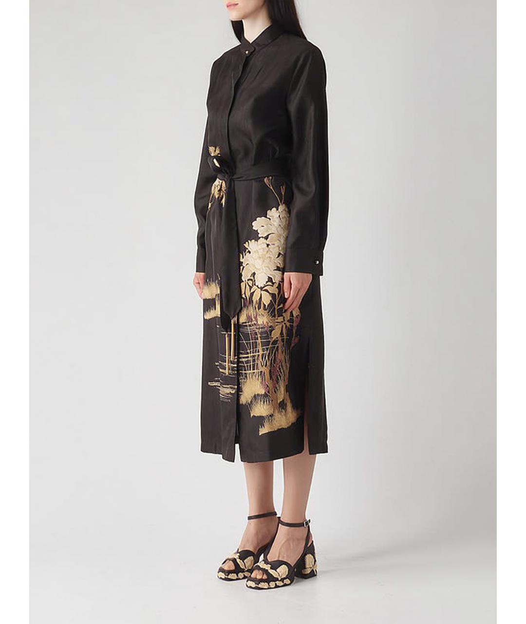 MAX MARA STUDIO Мульти шелковое повседневное платье, фото 3