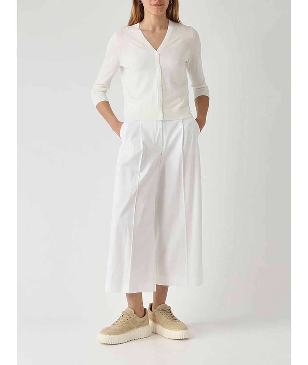MAX MARA STUDIO Белые хлопковые кюлоты, фото 2