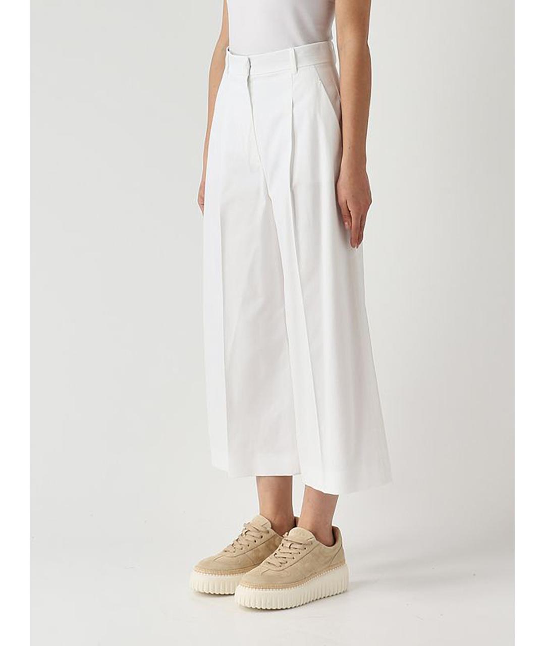 MAX MARA STUDIO Белые хлопковые кюлоты, фото 3