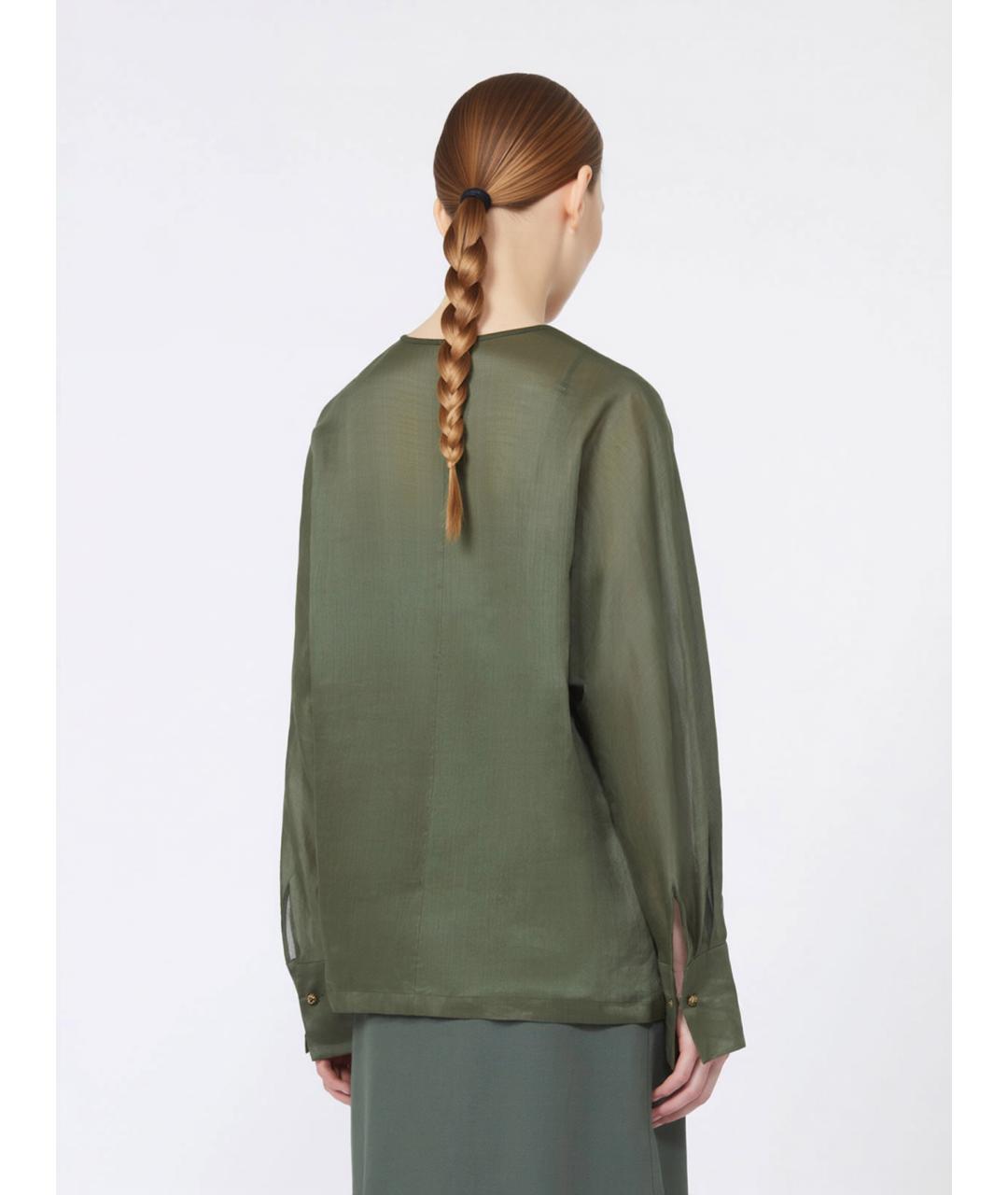 MAX MARA STUDIO Зеленая рубашка, фото 4