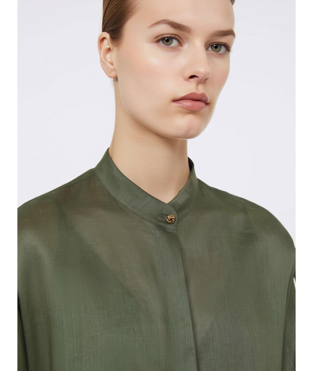 MAX MARA STUDIO Зеленая рубашка, фото 5