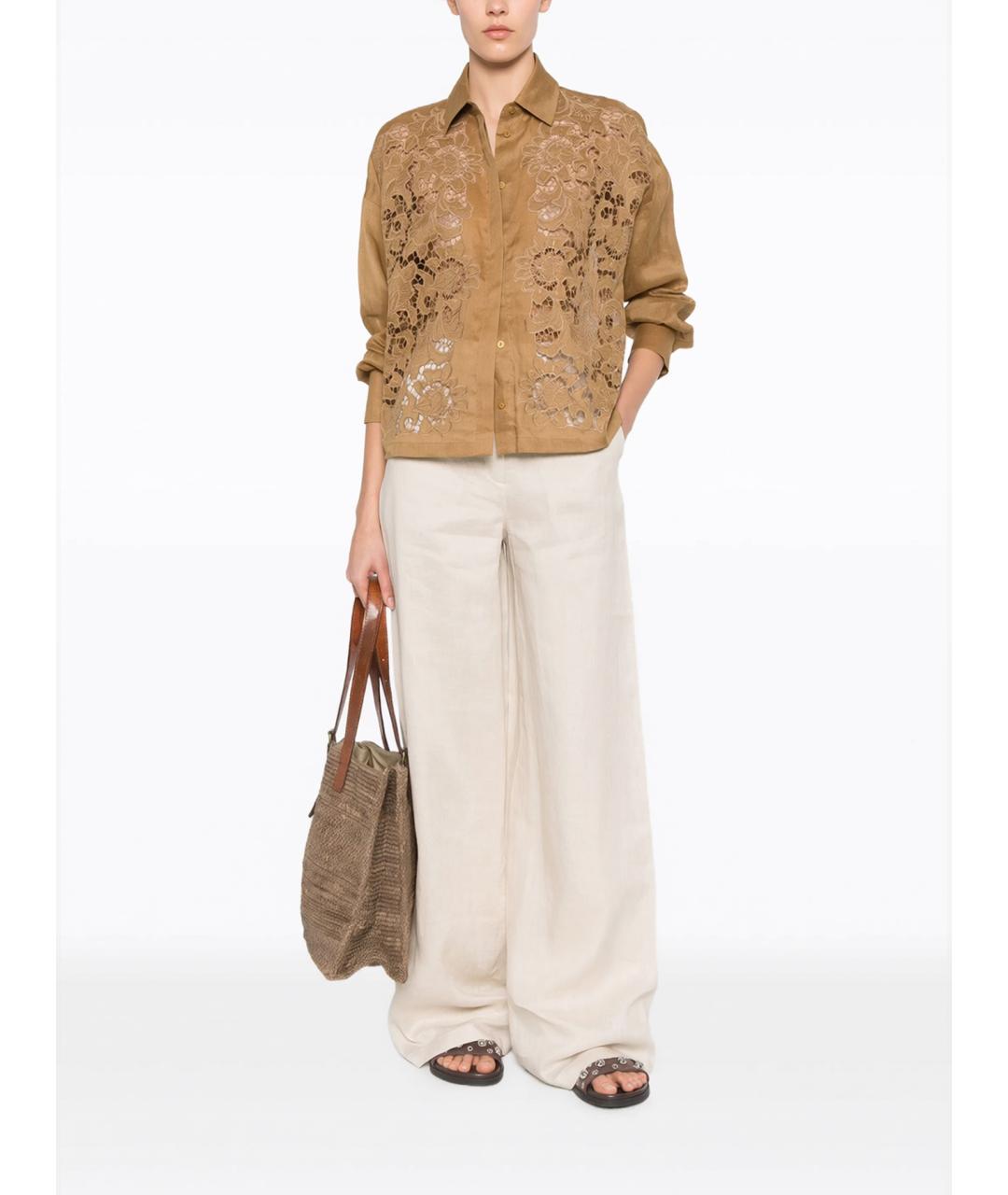 MAX MARA STUDIO Коричневая рубашка, фото 2