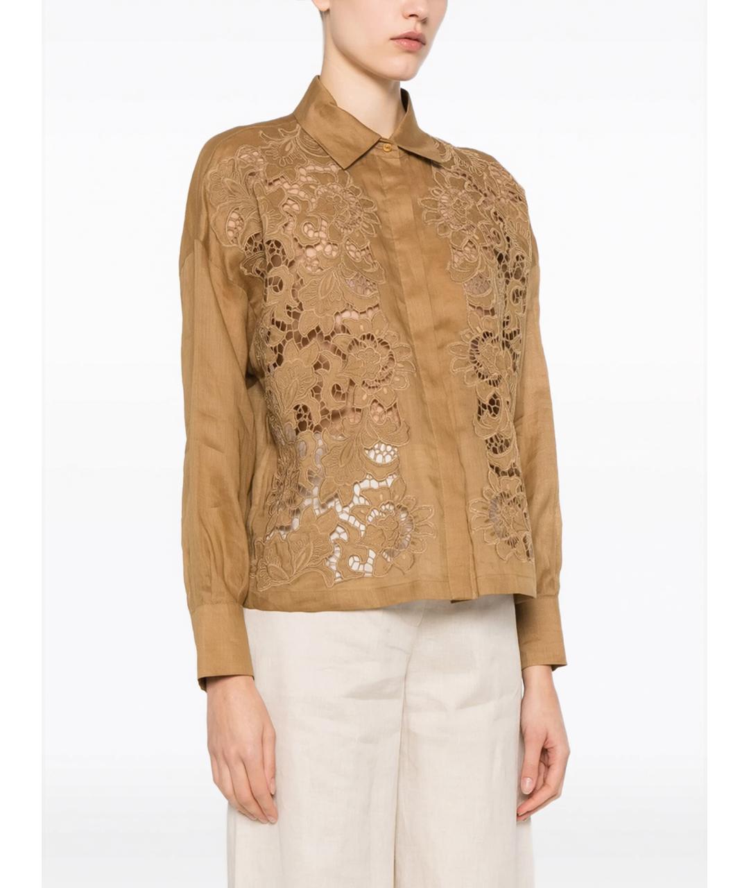 MAX MARA STUDIO Коричневая рубашка, фото 3