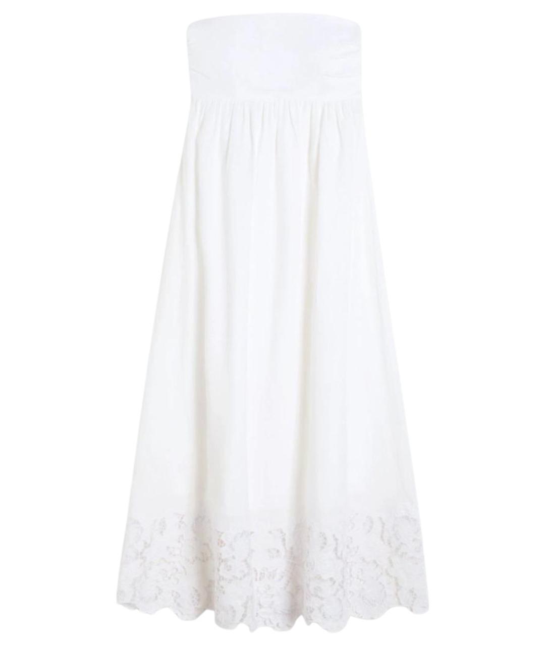 MAX MARA STUDIO Белое льняное повседневное платье, фото 1