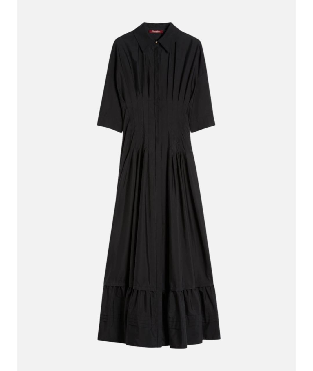 MAX MARA STUDIO Черное хлопковое повседневное платье, фото 6