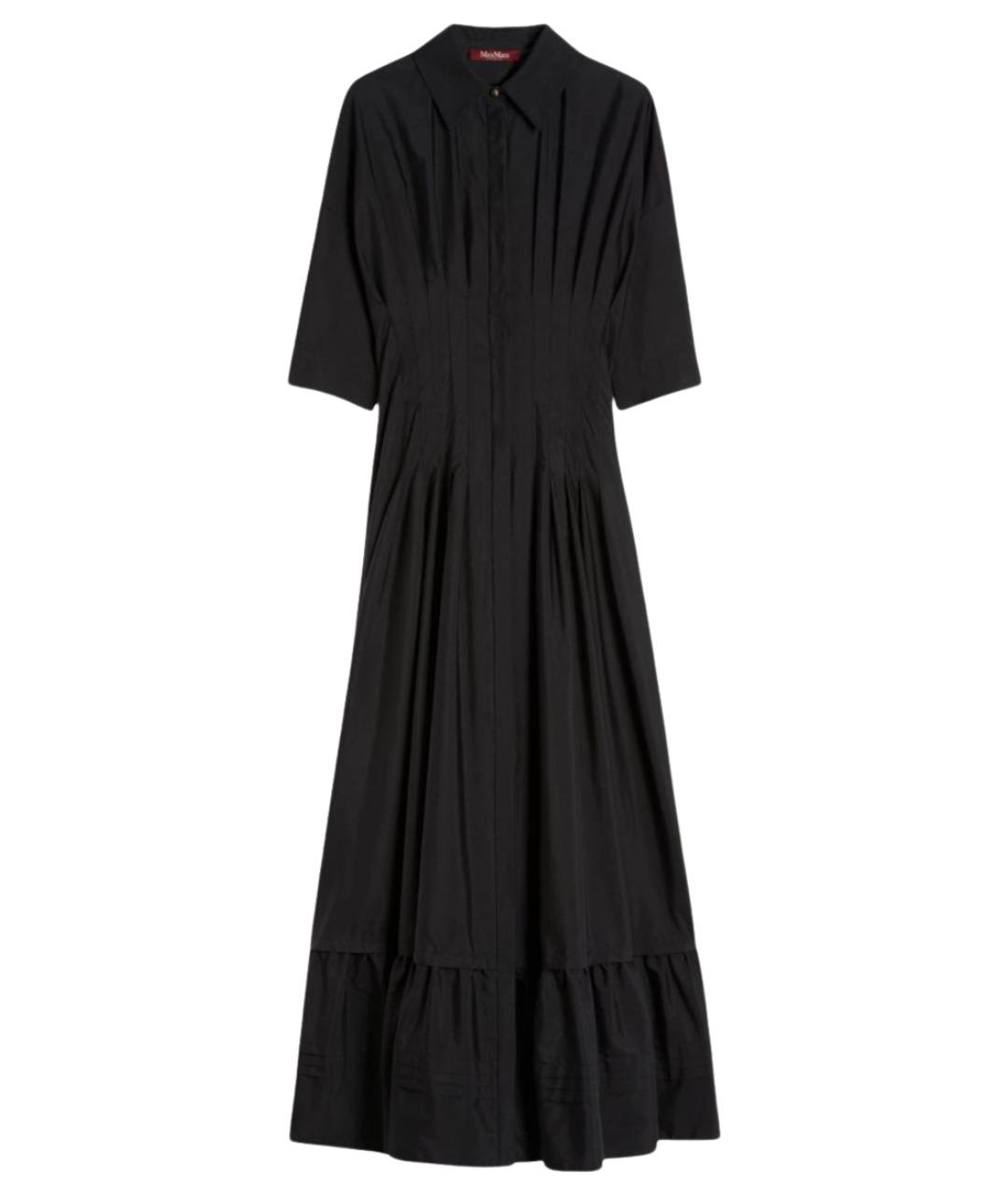 MAX MARA STUDIO Черное хлопковое повседневное платье, фото 1