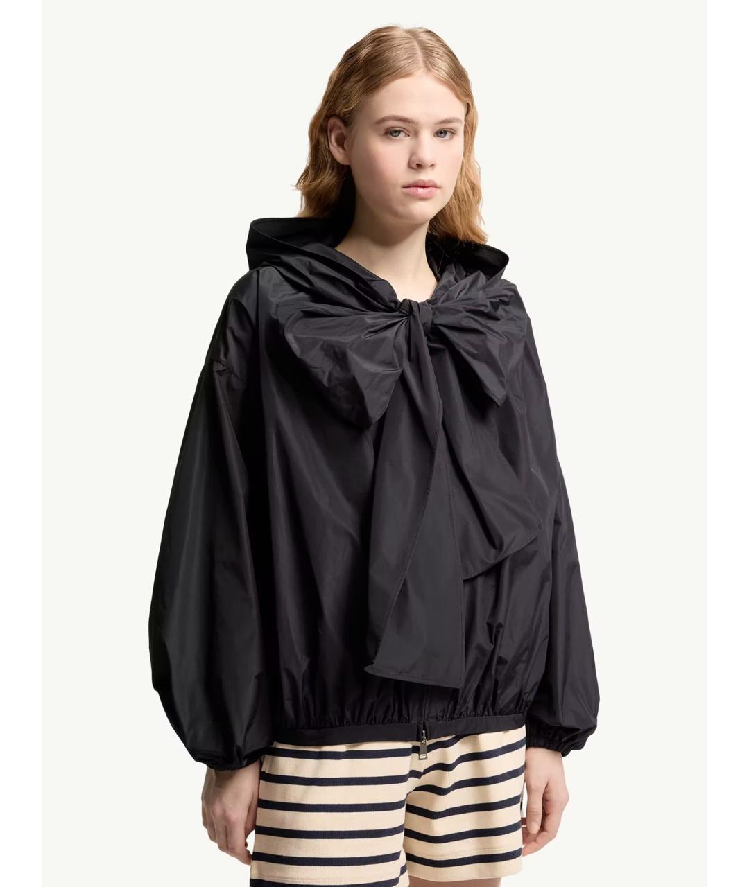 MONCLER Темно-синяя полиэстеровая куртка, фото 3