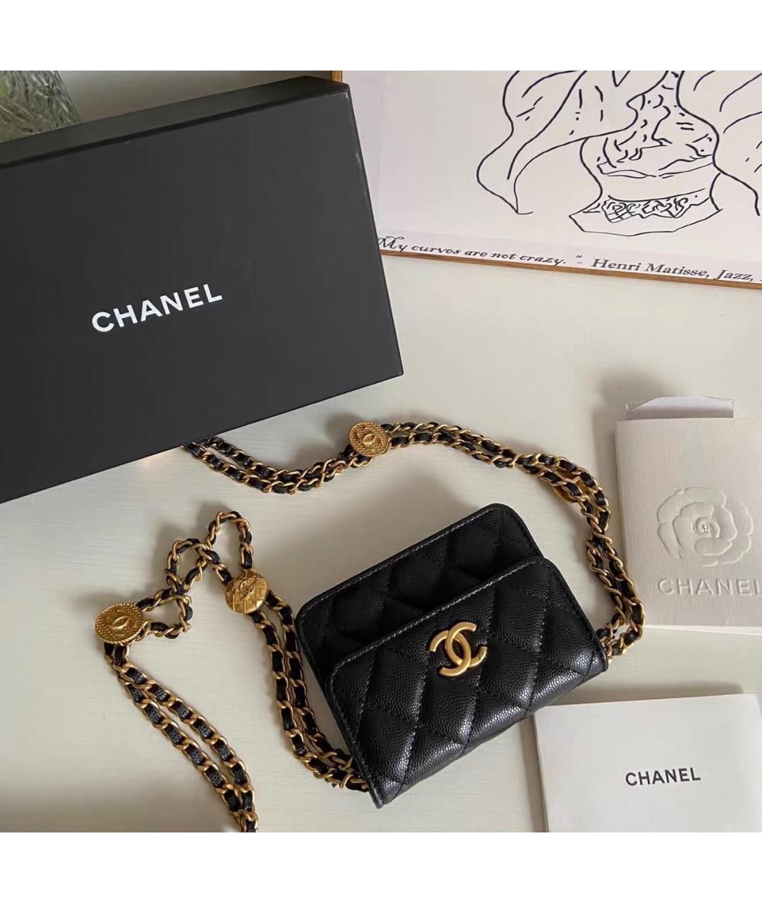 CHANEL Черная кожаная сумка через плечо, фото 6