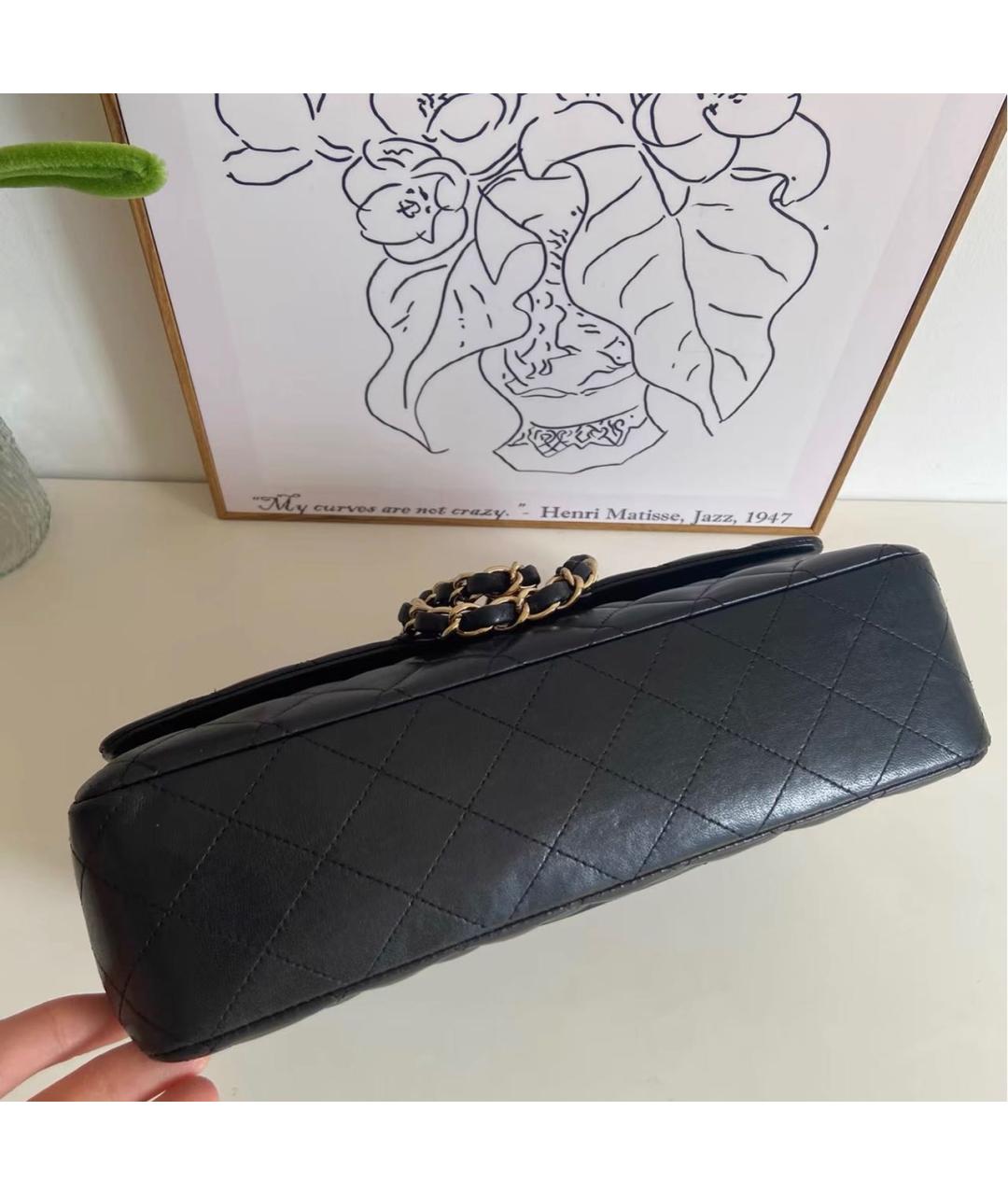 CHANEL Черная кожаная сумка тоут, фото 6