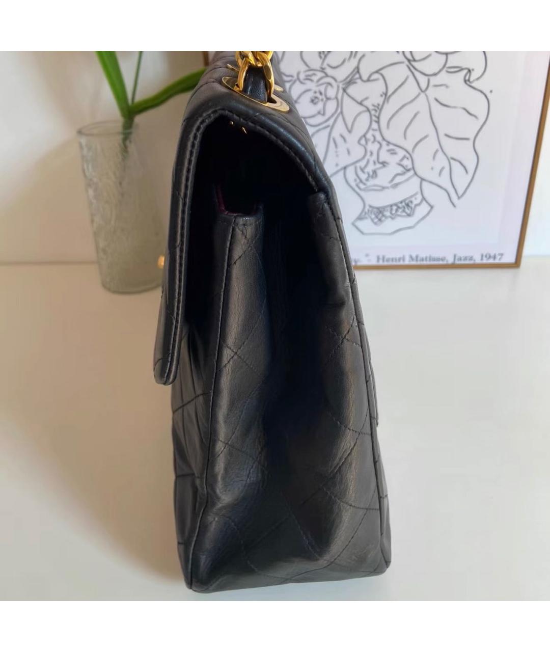 CHANEL Черная кожаная сумка тоут, фото 5