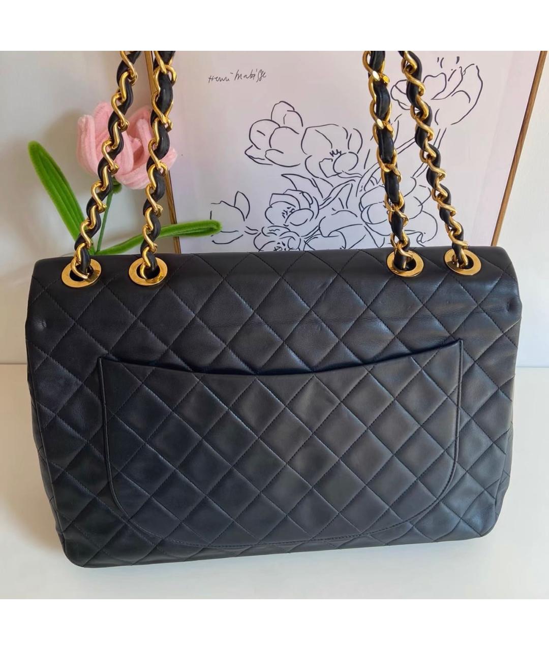 CHANEL Черная кожаная сумка тоут, фото 4