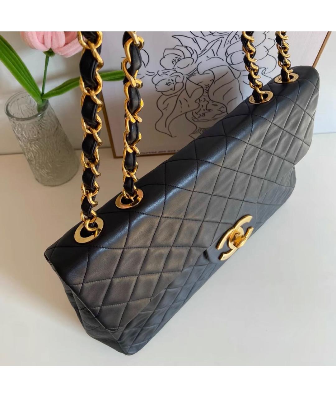 CHANEL Черная кожаная сумка тоут, фото 3