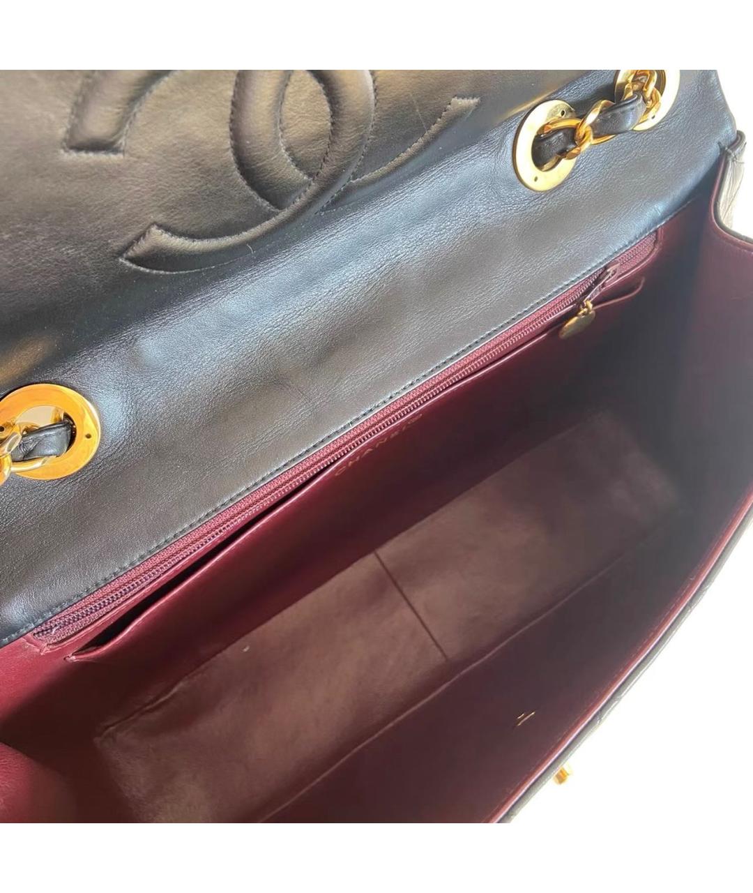 CHANEL Черная кожаная сумка тоут, фото 8