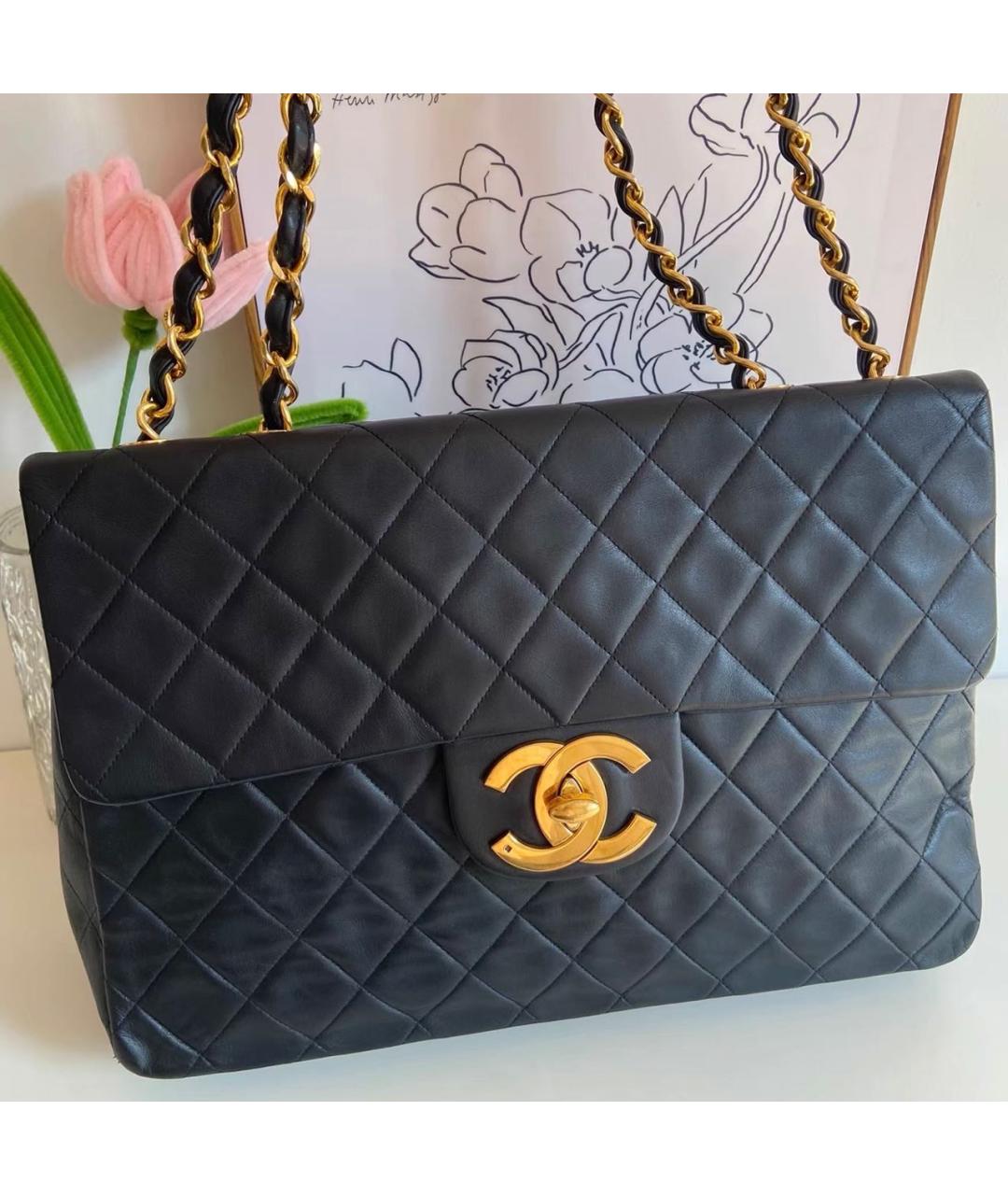 CHANEL Черная кожаная сумка тоут, фото 2