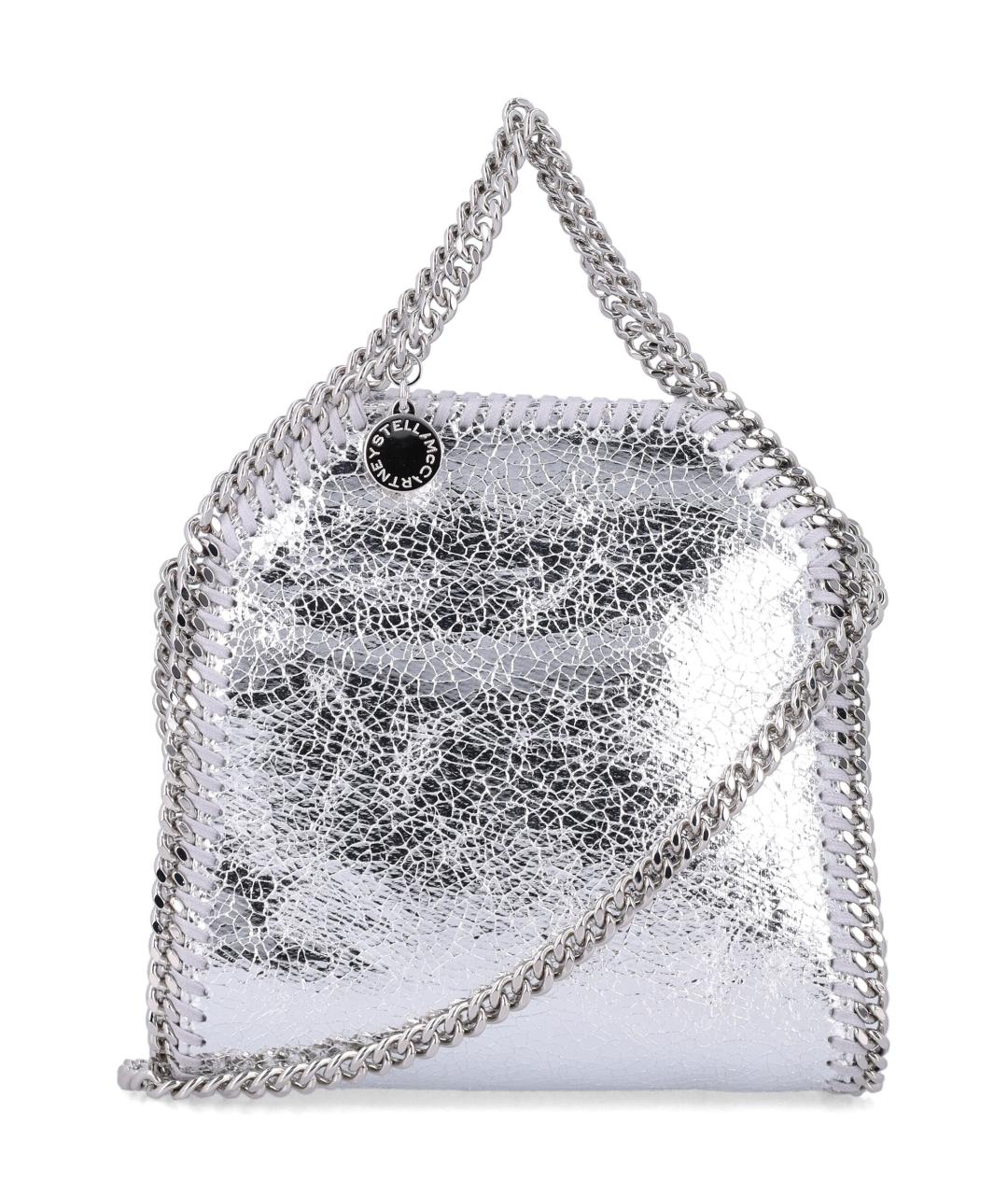 STELLA MCCARTNEY Серебряная сумка тоут из искусственной кожи, фото 1