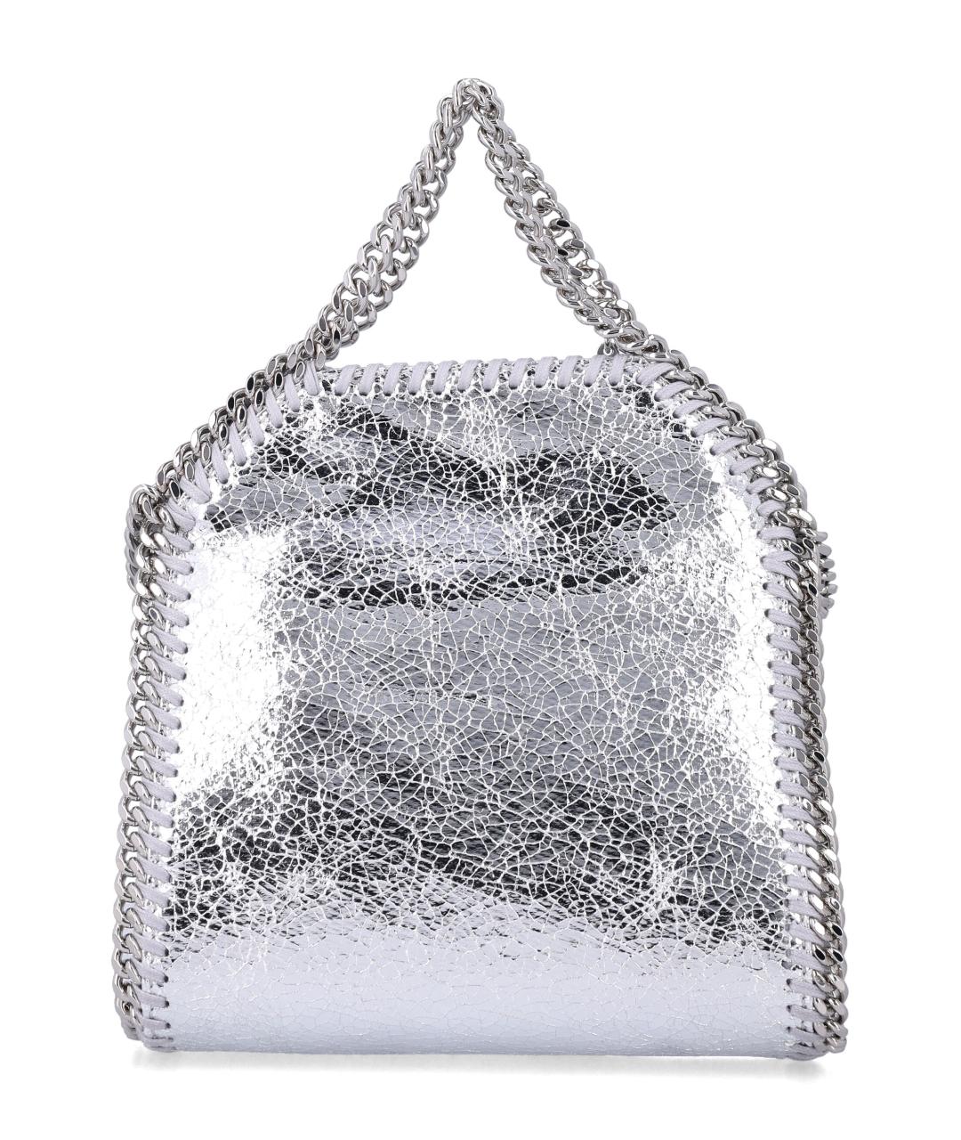 STELLA MCCARTNEY Серебряная сумка тоут из искусственной кожи, фото 3