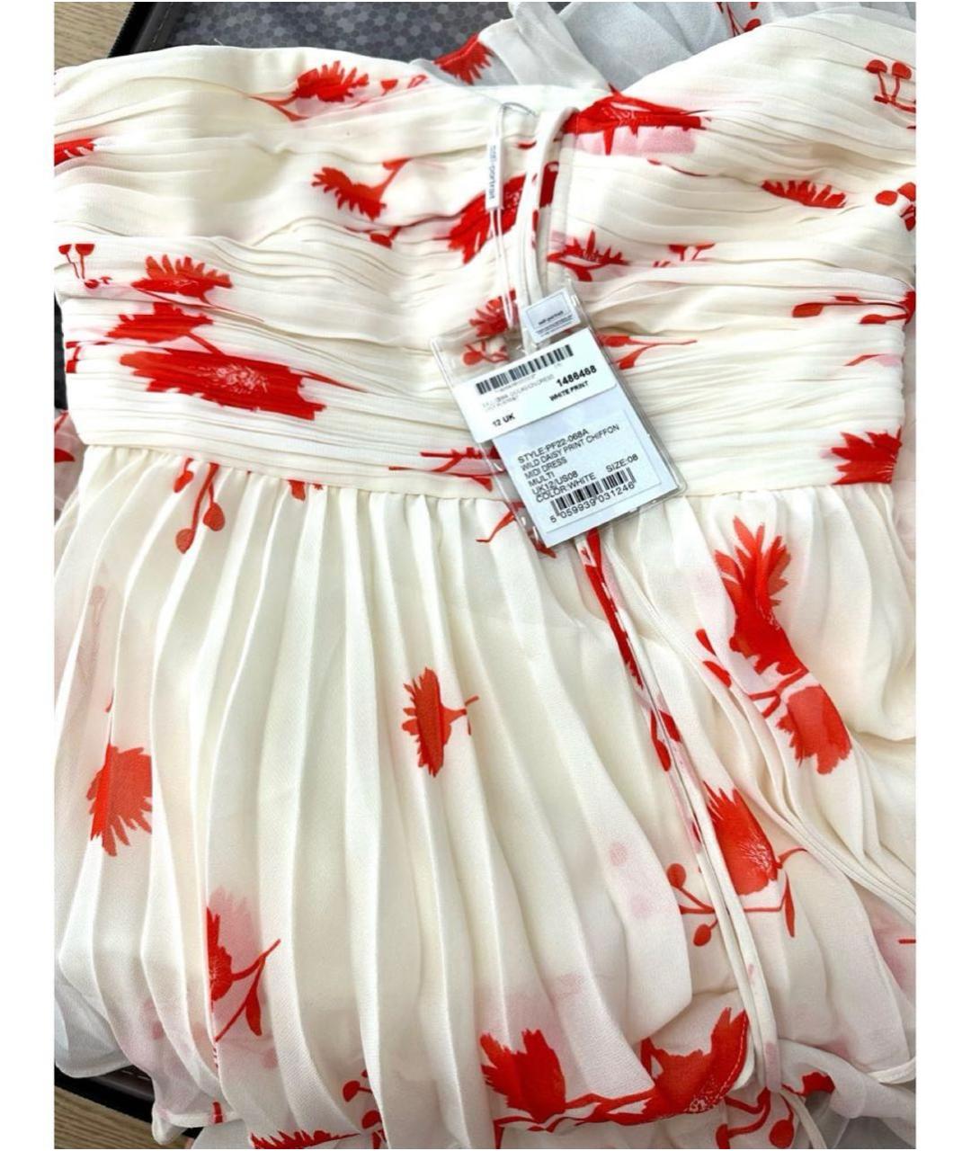 SELF-PORTRAIT Белое шифоновое коктейльное платье, фото 4