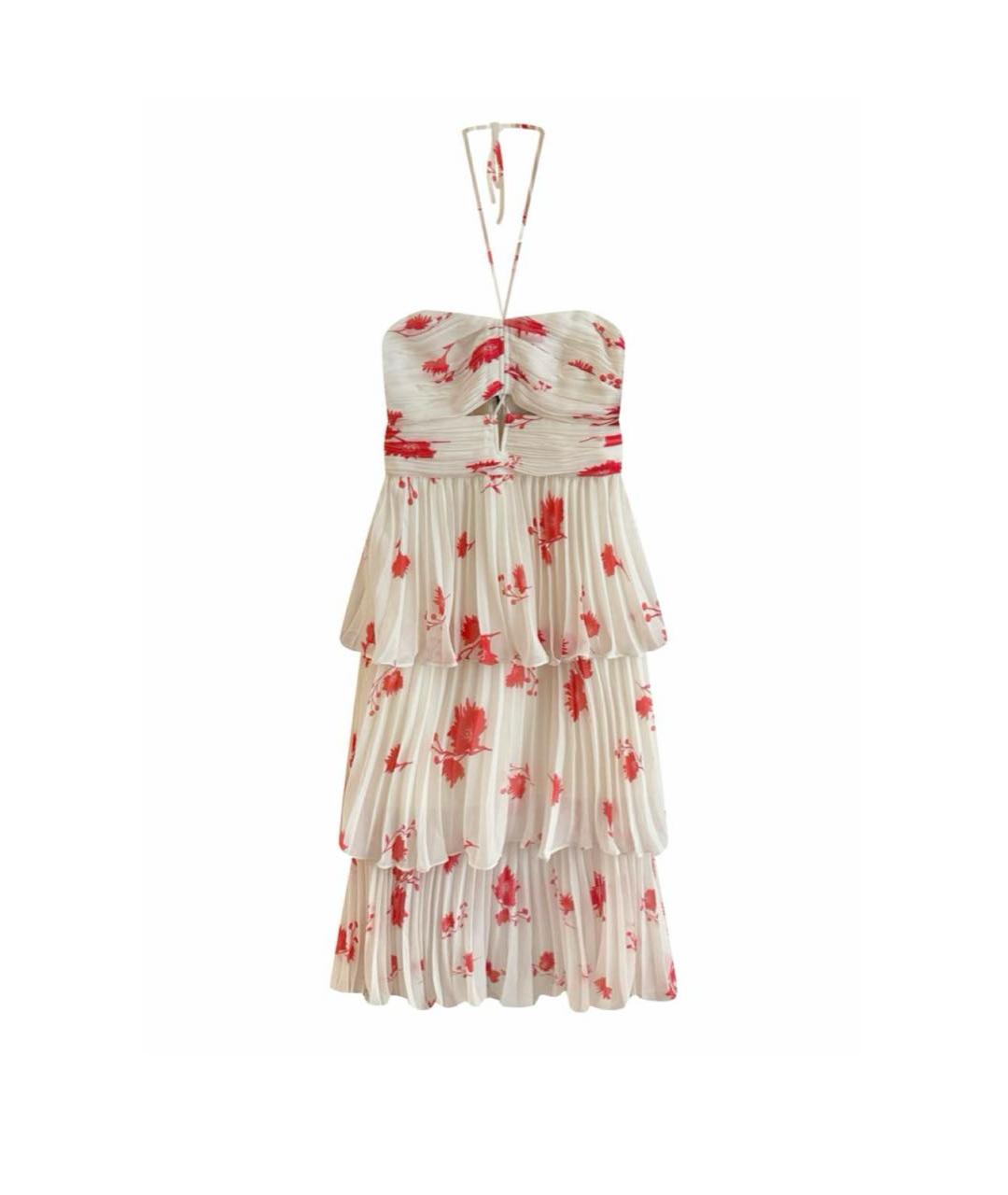 SELF-PORTRAIT Белое шифоновое коктейльное платье, фото 6