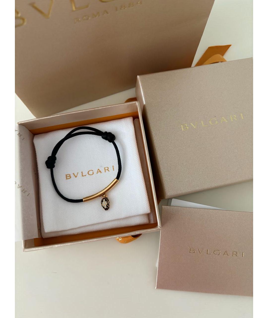 BVLGARI Черный латунный браслет, фото 6