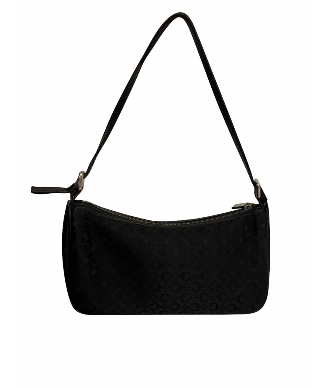 CELINE Черная тканевая сумка с короткими ручками, фото 1