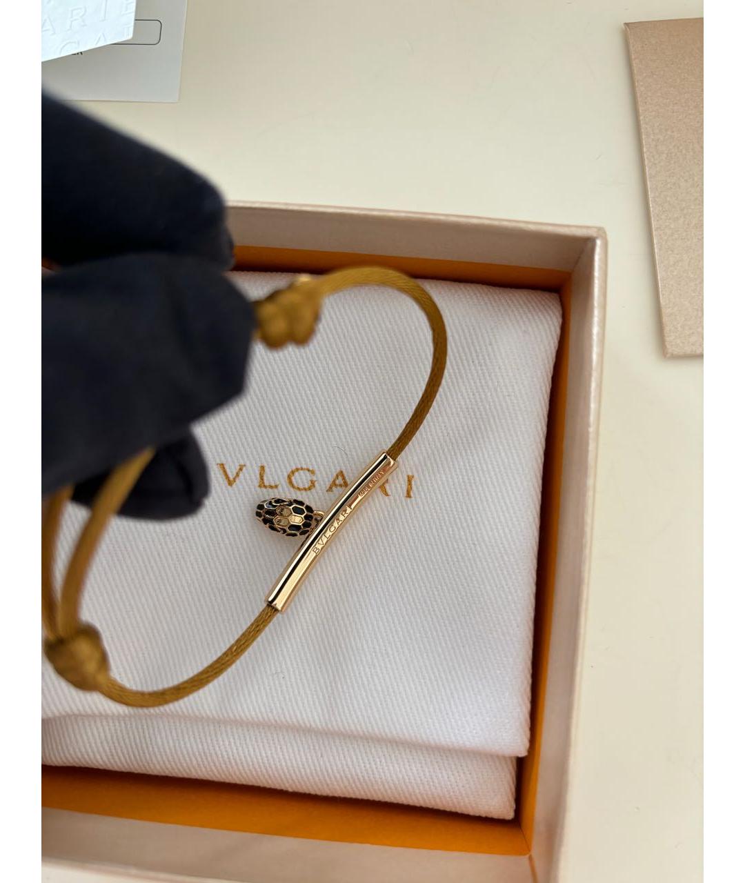 BVLGARI Коричневый латунный браслет, фото 4