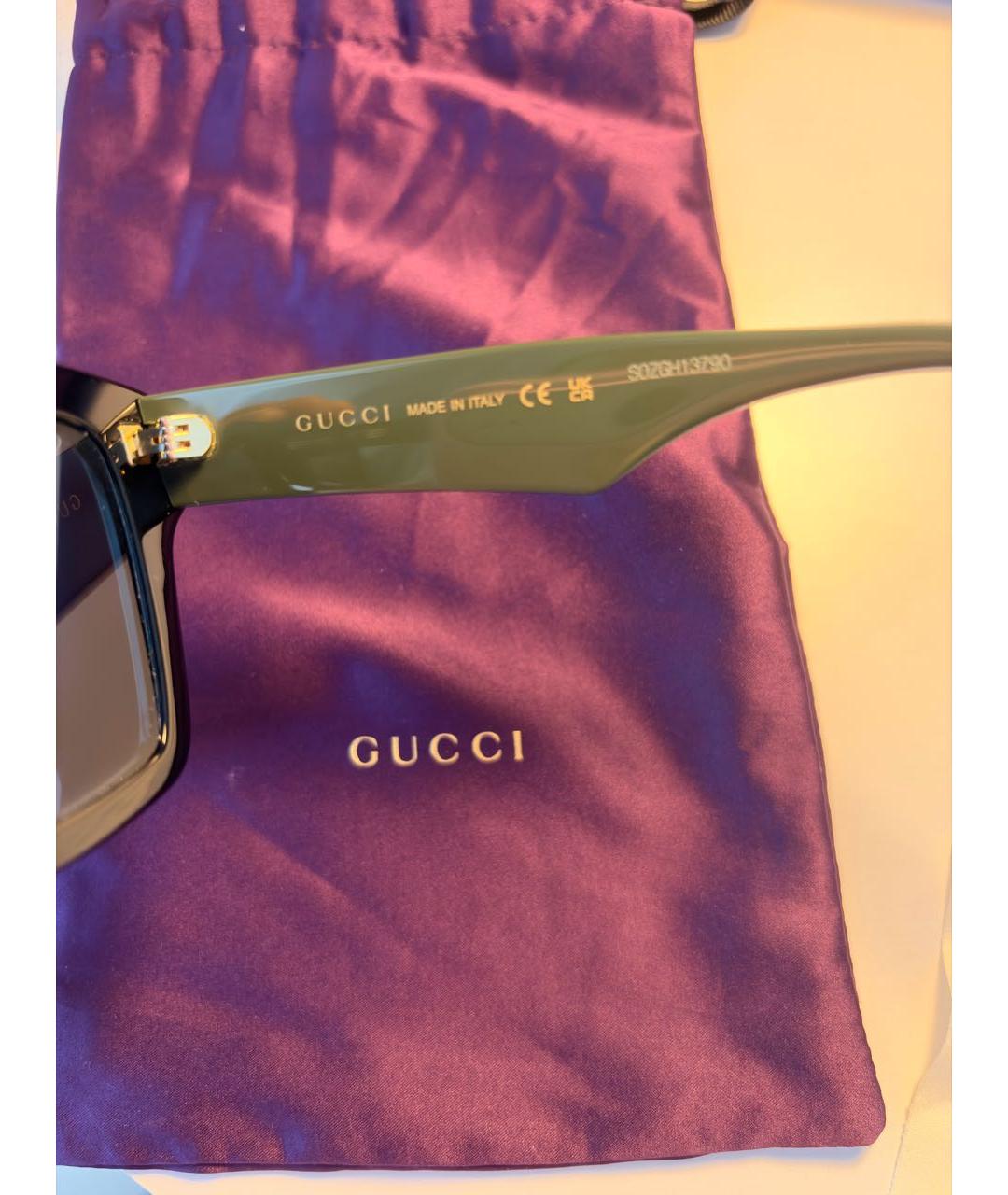 GUCCI Черные пластиковые солнцезащитные очки, фото 3