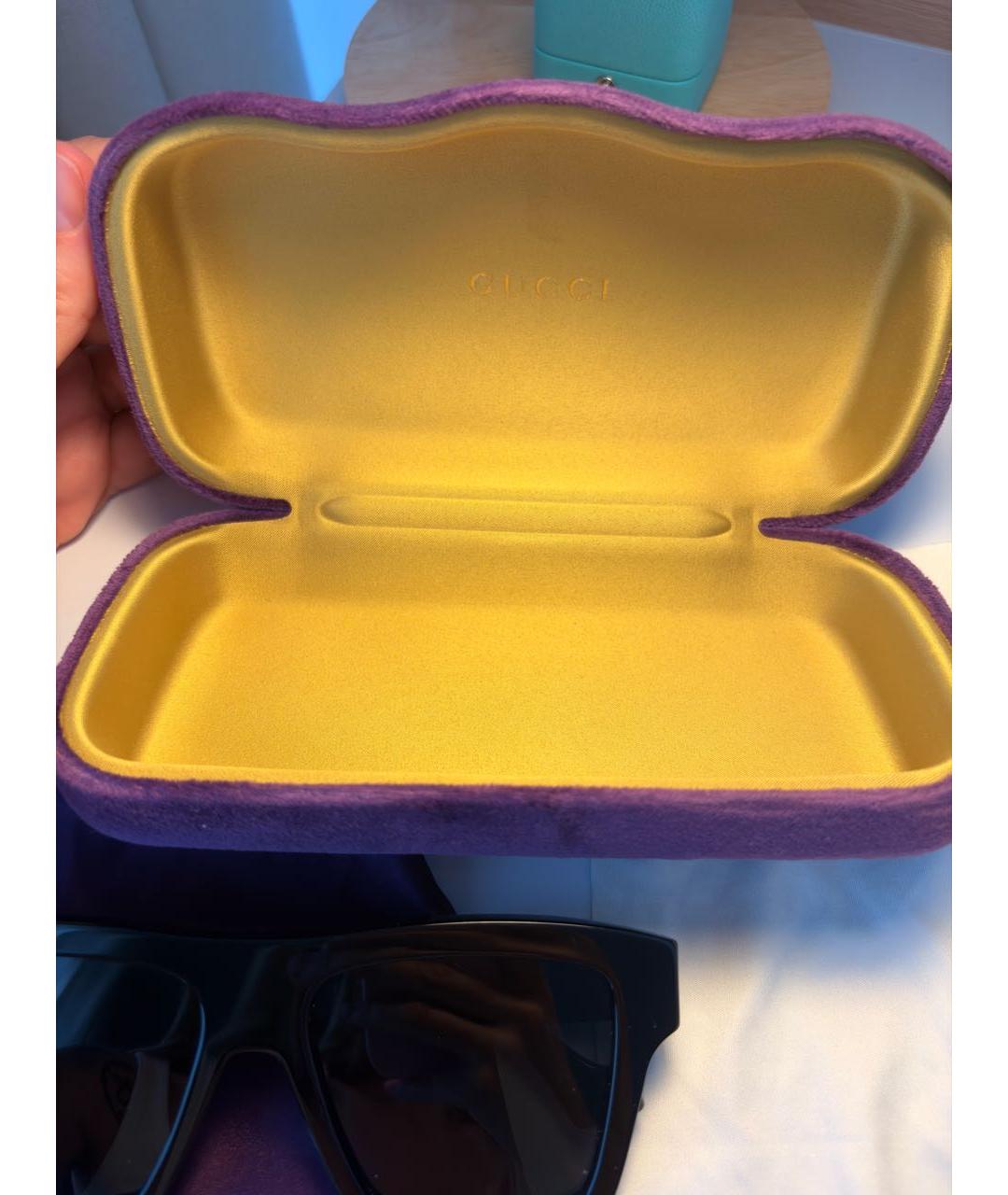 GUCCI Черные пластиковые солнцезащитные очки, фото 4