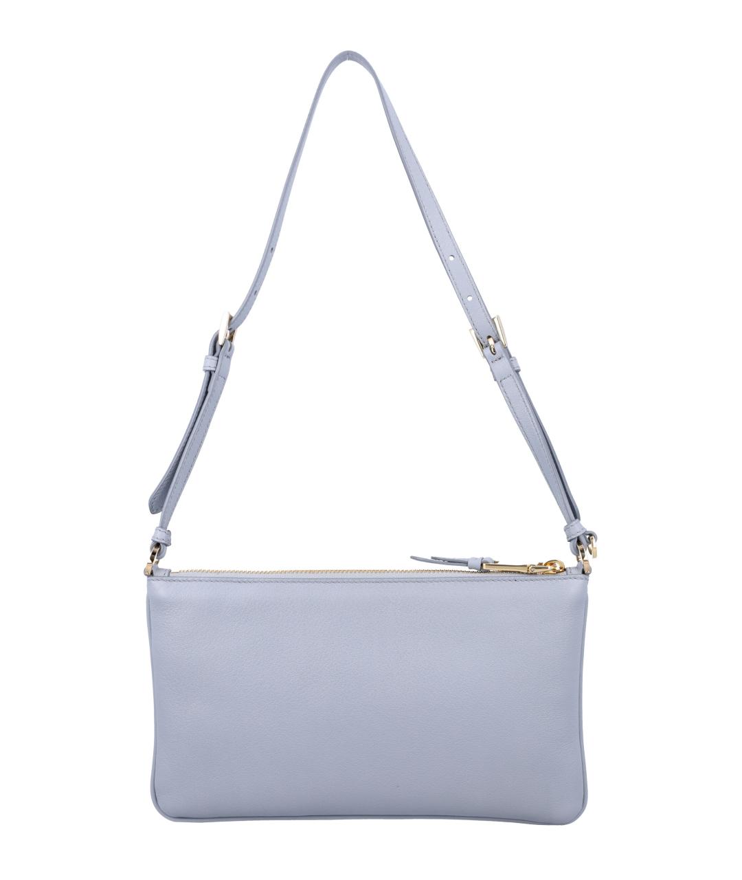 PRADA Голубая кожаная сумка через плечо, фото 4