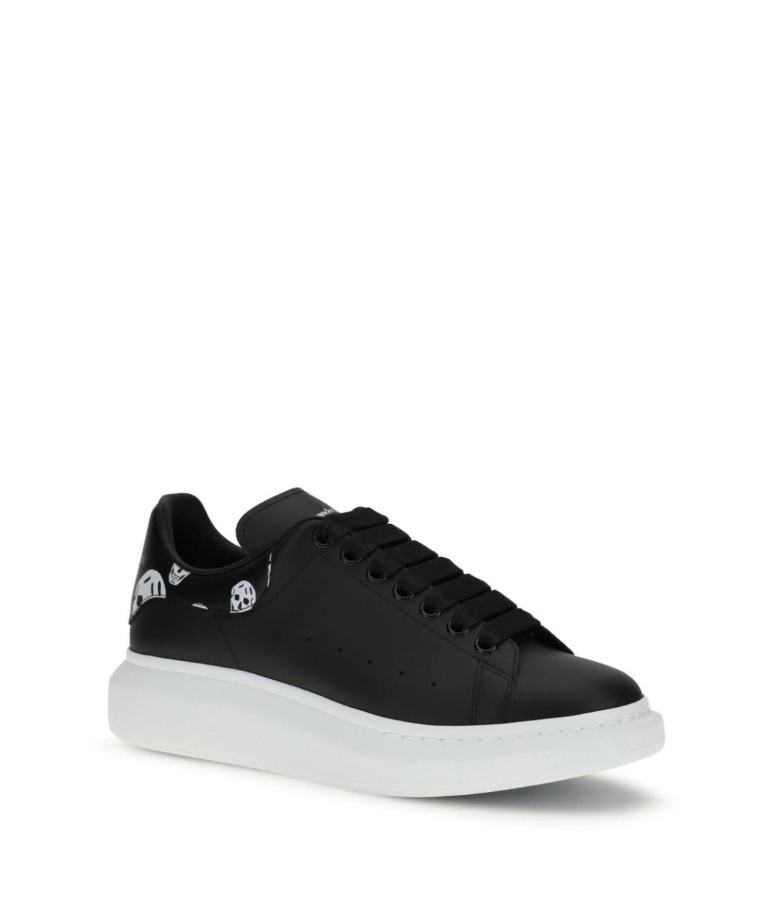 ALEXANDER MCQUEEN Черные кожаные низкие кроссовки / кеды, фото 3
