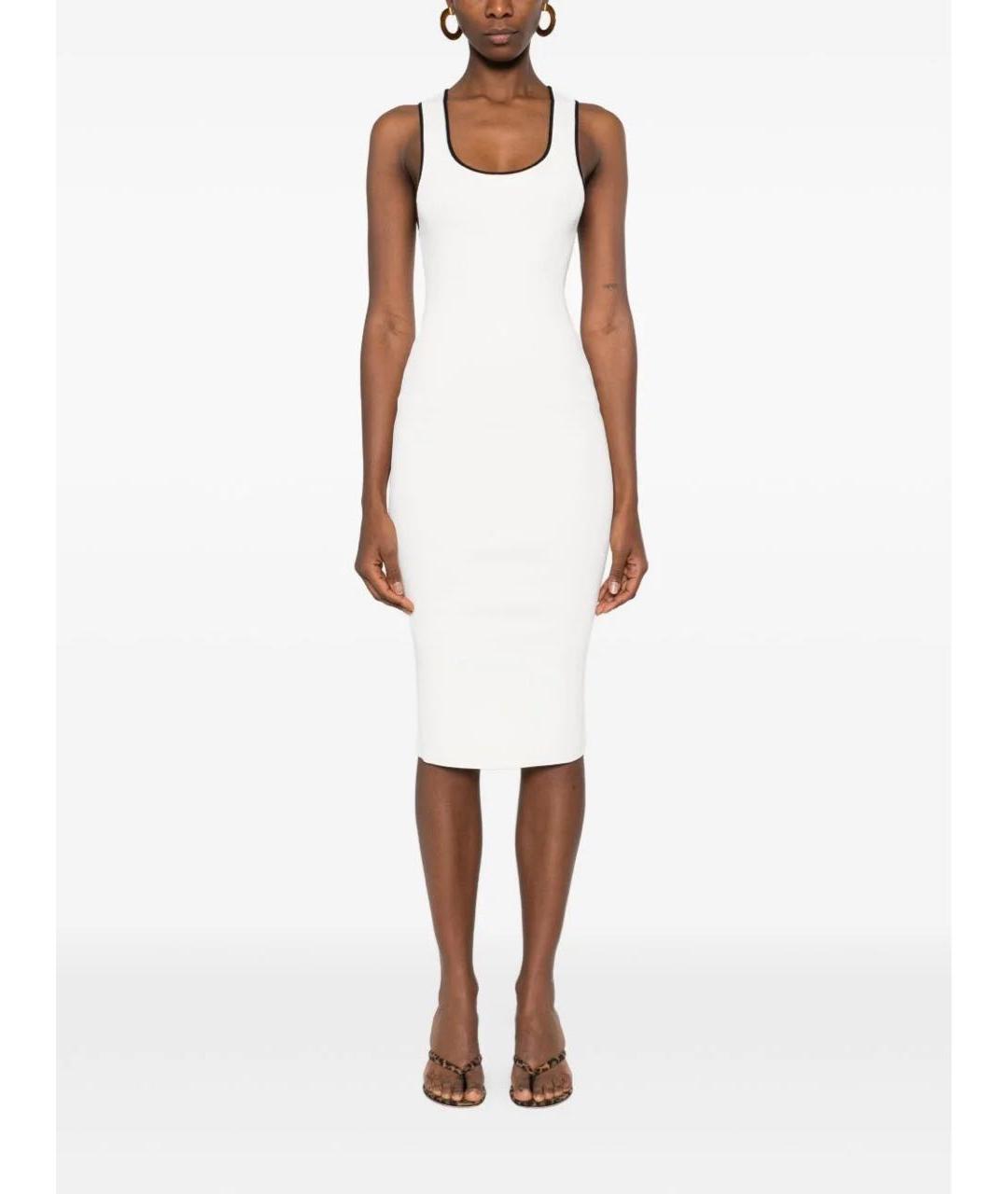 GUCCI Белое вискозное повседневное платье, фото 7