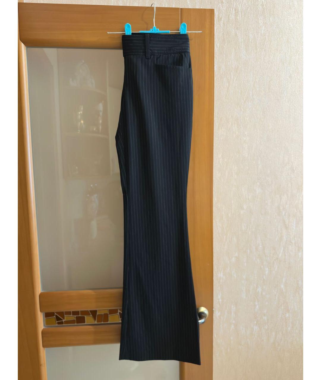 GUCCI Черные шерстяные прямые брюки, фото 2