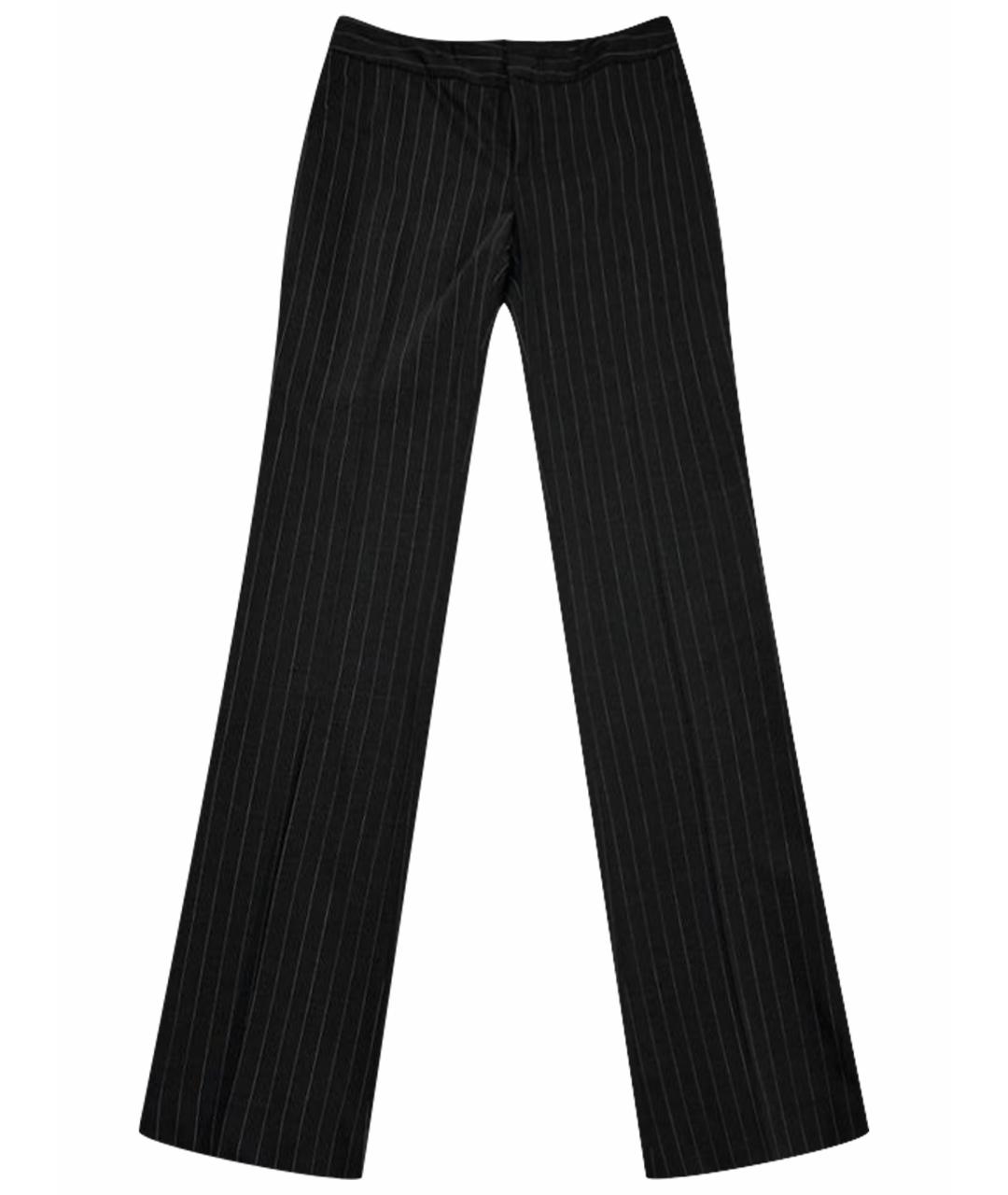 GUCCI Черные шерстяные прямые брюки, фото 1