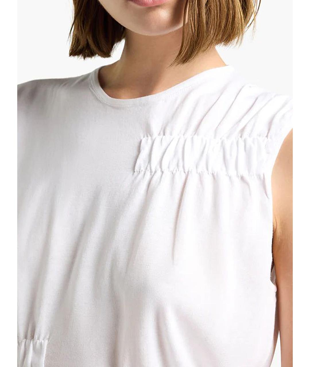 LIVIANA CONTI Белая хлопковая майка, фото 4