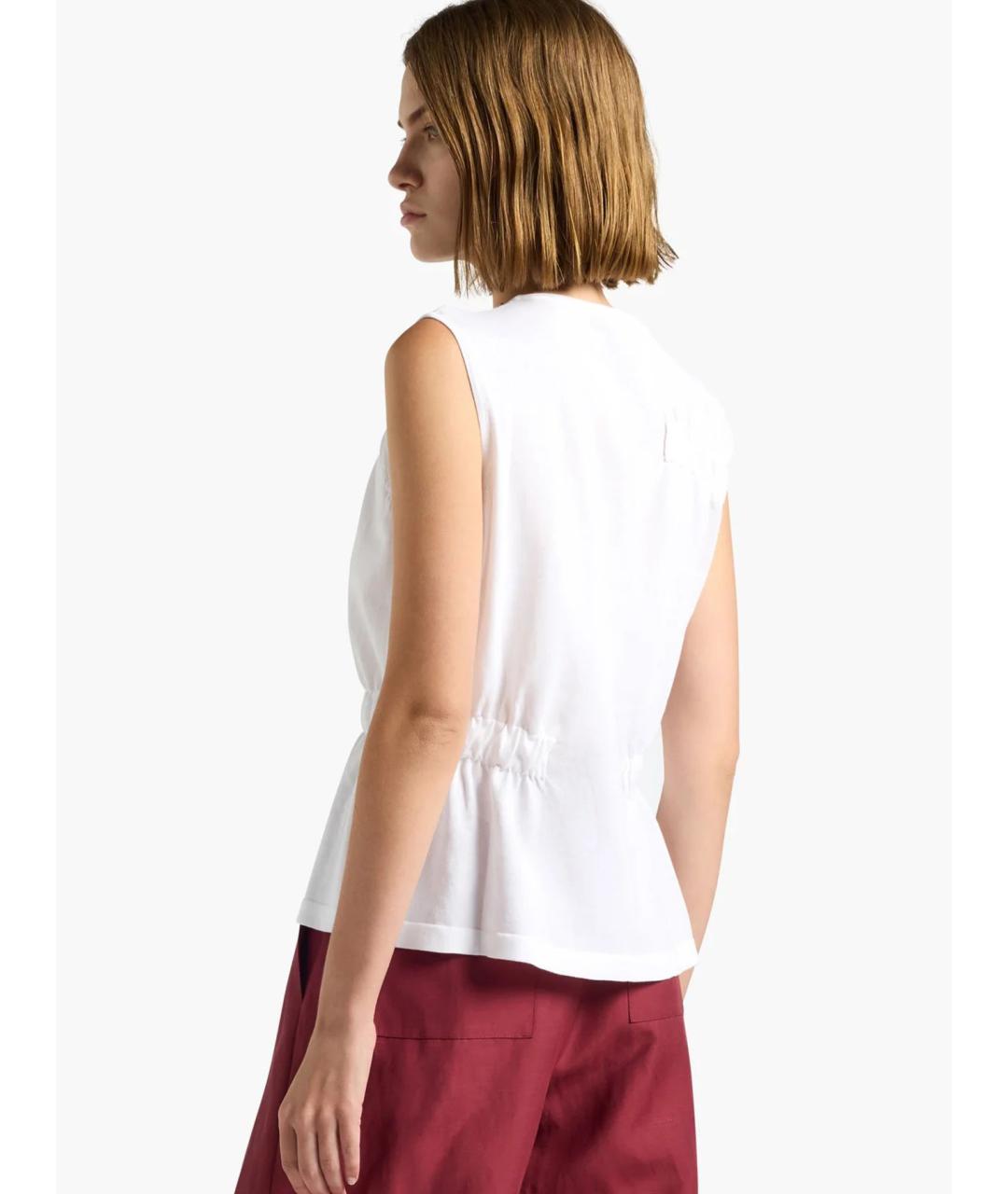 LIVIANA CONTI Белая хлопковая майка, фото 3