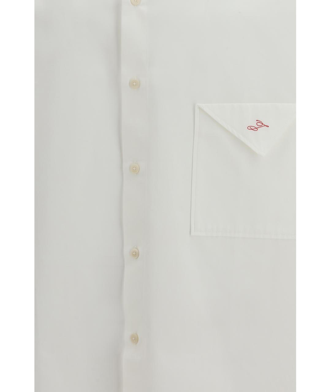 JACQUEMUS Белая хлопковая классическая рубашка, фото 3