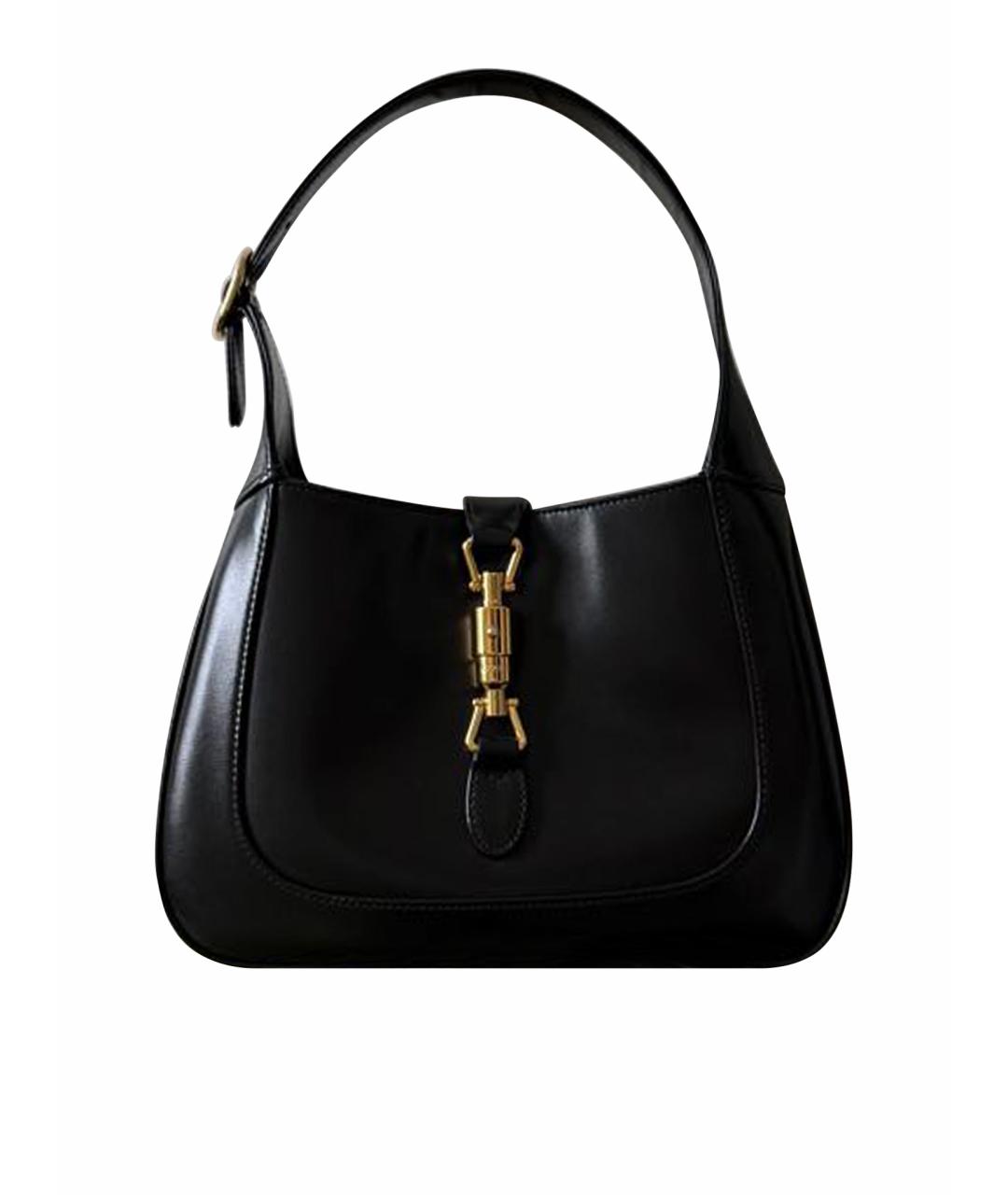 GUCCI Черная кожаная сумка через плечо, фото 1